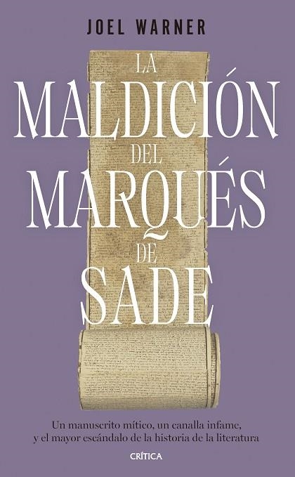MALDICIÓN DEL MARQUÉS DE SADE, LA | 9788491995876 | WARNER, JOEL | Llibreria La Gralla | Llibreria online de Granollers