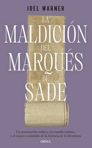 MALDICIÓN DEL MARQUÉS DE SADE, LA | 9788491995876 | WARNER, JOEL | Llibreria La Gralla | Llibreria online de Granollers
