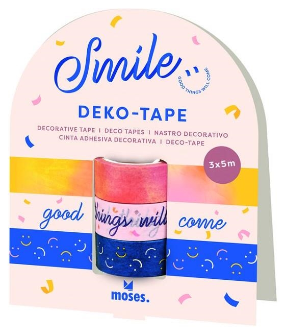 WASHI TAPE SMILE MOSES 3 UNI | 4033477803634 | 0363 | Llibreria La Gralla | Llibreria online de Granollers