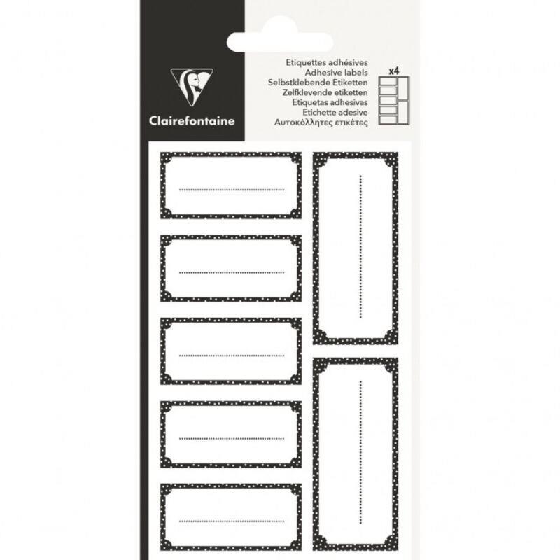 ETIQUETES CLAIREFONTAINE NEGRE 28 UNI | 3329686170584 | 617058C | Llibreria La Gralla | Llibreria online de Granollers