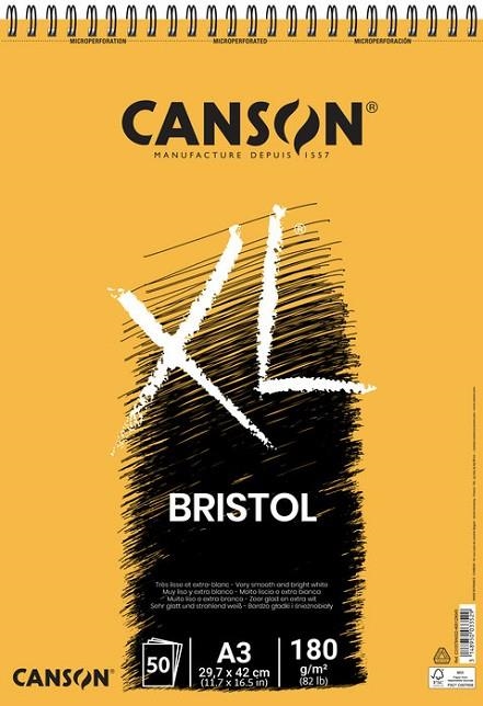 BLOC CANSON A3 BRISTOL MICROPERFORAT 50 FULLS 180 GRMS. | 3148950033529 | CANSON | Llibreria La Gralla | Llibreria online de Granollers