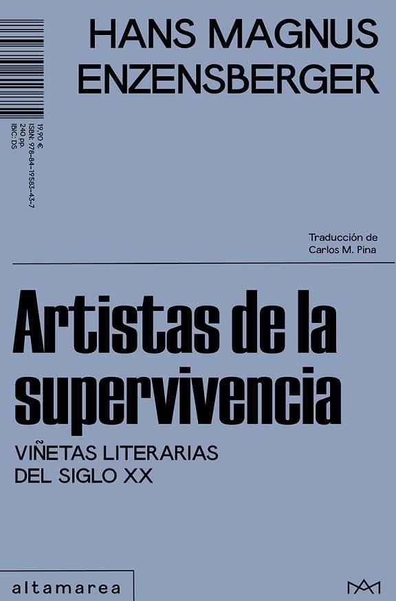 ARTISTAS DE LA SUPERVIVENCIA | 9788419583437 | ENZENSBERGER, HANS MAGNUS | Llibreria La Gralla | Llibreria online de Granollers