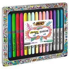 CAIXA METÀL·LICA BIC ROTULADORS I MARCADORS METÀL·LICS I FLUORRESCENTS | 3086123632806 | 999446 | Llibreria La Gralla | Llibreria online de Granollers