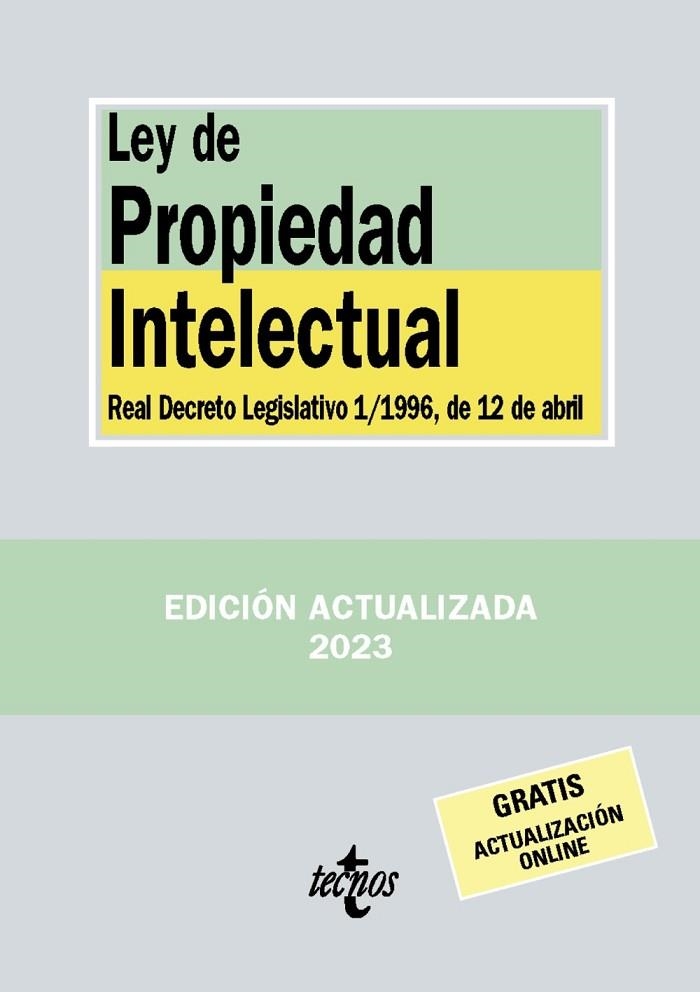 LEY DE PROPIEDAD INTELECTUAL | 9788430984572 | EDITORIAL TECNOS | Llibreria La Gralla | Llibreria online de Granollers