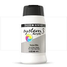 ACRÍLIC SYSTEM3 ROWNEY 500ML 009 BLANC TITANI | 5011385950328 | D129500009 | Llibreria La Gralla | Llibreria online de Granollers