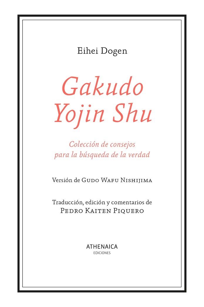 GAKUDO YOJIN SHU | 9788419874283 | DOGEN, EIHEI | Llibreria La Gralla | Librería online de Granollers