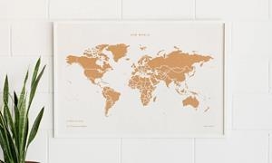 MAPA DEL MON DE SURO SPECIAL EDITION MAP AMB MARC BLANC | 8436600164125 | MISS WOOD | Llibreria La Gralla | Llibreria online de Granollers