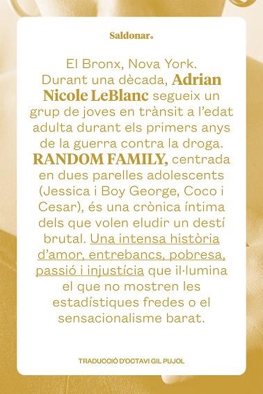 RANDOM FAMILY | 9788419571250 | ADRIAN NICOLE, LEBLANC | Llibreria La Gralla | Llibreria online de Granollers