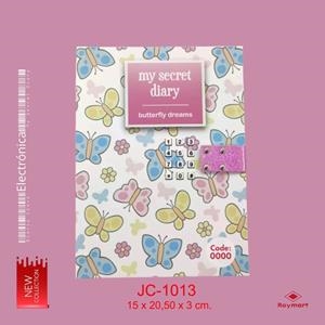 DIARI AMB CODI SECRET WAKALA PAPALLONES | 8431234188134 | DI1013 | Llibreria La Gralla | Librería online de Granollers