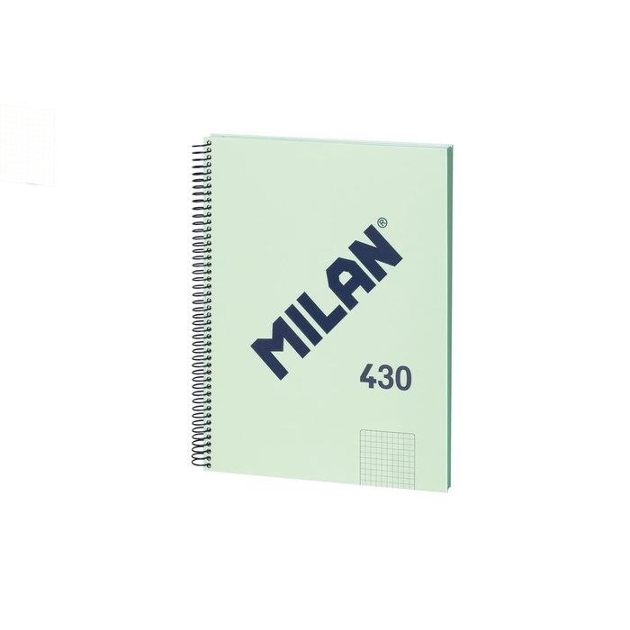 LLIBRETA MILAN 430 QUADRICULA A4 80 F. VERD  95 GR. | 8411574104865 | 57143E80GR | Llibreria La Gralla | Librería online de Granollers