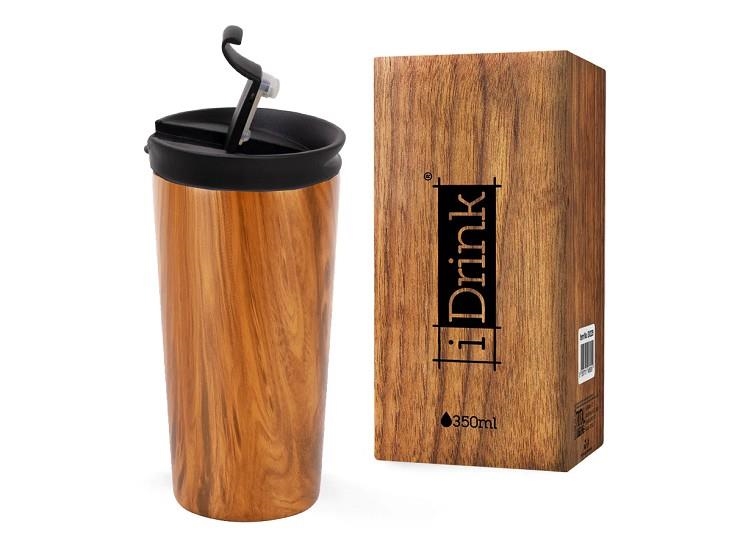 TASSA TÈRMICA IDRINK 350ML WOOD | 8057711465651 | ID0229 | Llibreria La Gralla | Llibreria online de Granollers