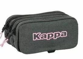 PORTATOT TRIPLE SAFTA BIG KAPPA SILVER PINK | 8412688550654 | Llibreria La Gralla | Librería online de Granollers