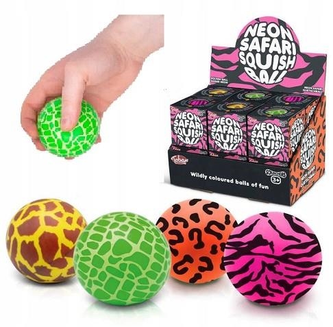 PILOTA NEON SAFARI SQUISH BALL | 5038728152485 | TOBAR | Llibreria La Gralla | Librería online de Granollers