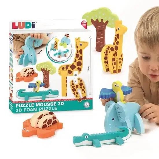 PUZZLE 3D ESCUMA LUDI ANIMALS | 3550833300848 | 30084 | Llibreria La Gralla | Librería online de Granollers