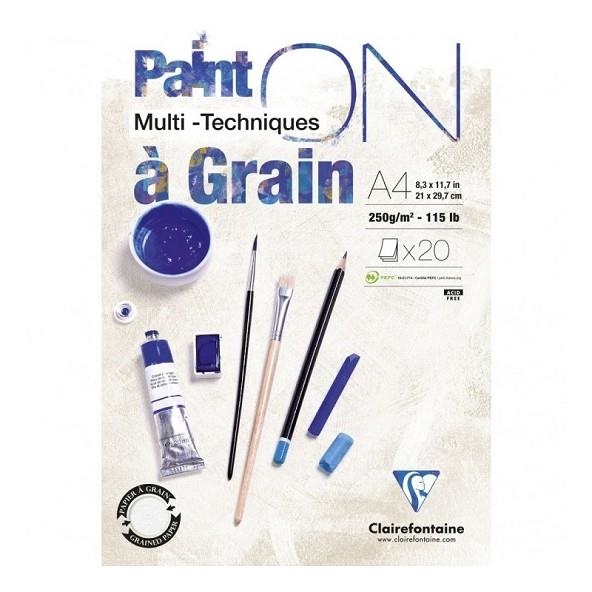 BLOC CLAIREFONTAINE PAINT MULTITECNIQUES A4 250 G 20F | 3329689750493 | 975049C | Llibreria La Gralla | Librería online de Granollers