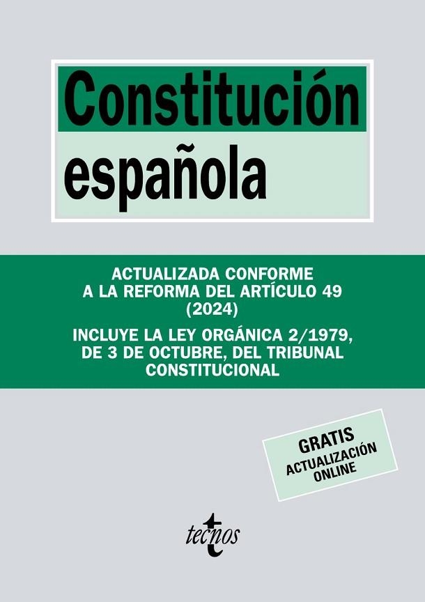 CONSTITUCIÓN ESPAÑOLA ED. 2024 | 9788430990399 | EDITORIAL TECNOS | Llibreria La Gralla | Librería online de Granollers