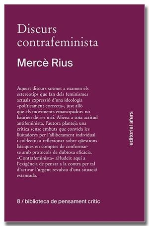 DISCURS CONTRAFEMINISTA | 9788418618758 | RIUS SANTAMARIA, MERCÈ | Llibreria La Gralla | Llibreria online de Granollers