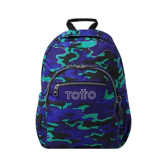 MOTXILLA TOTTO ACUARELES CAMUFLATGE BLAU I VERD | 7704758865050 | MA04ECO021-2416N-8JY | Llibreria La Gralla | Librería online de Granollers