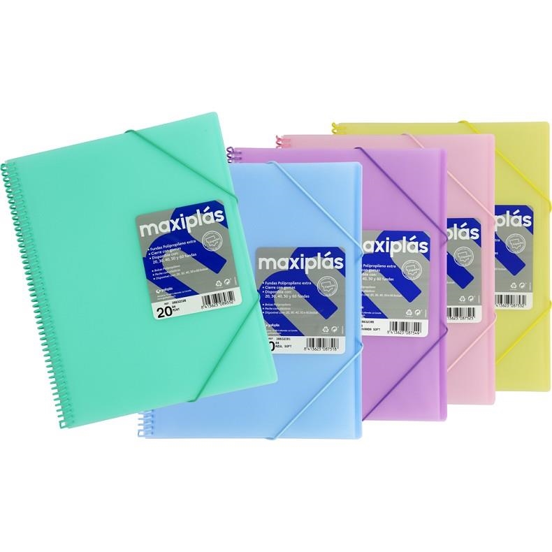 CARPETA 30 FUNDES MAXIPLAS LAVANDA TRANSPARENT | 8413623087808 | 398733095 | Llibreria La Gralla | Librería online de Granollers