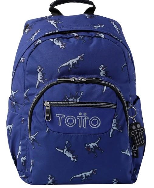 MOTXILLA PETITA TOTTO BLAU DINOSAURES | 7704758864671 | TOTMA04ECO018-2416J-9JB | Llibreria La Gralla | Librería online de Granollers