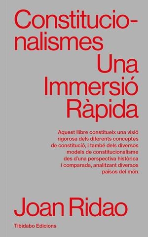 CONSTITUCIONALISMES | 9788410013124 | RIDAO, JOAN | Llibreria La Gralla | Librería online de Granollers
