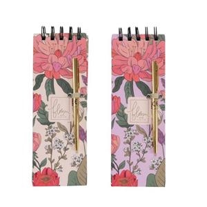LLIBRETA ALLARGADA AMB BOLIGRAF FLORS | 8435683267006 | 363590 | Llibreria La Gralla | Librería online de Granollers