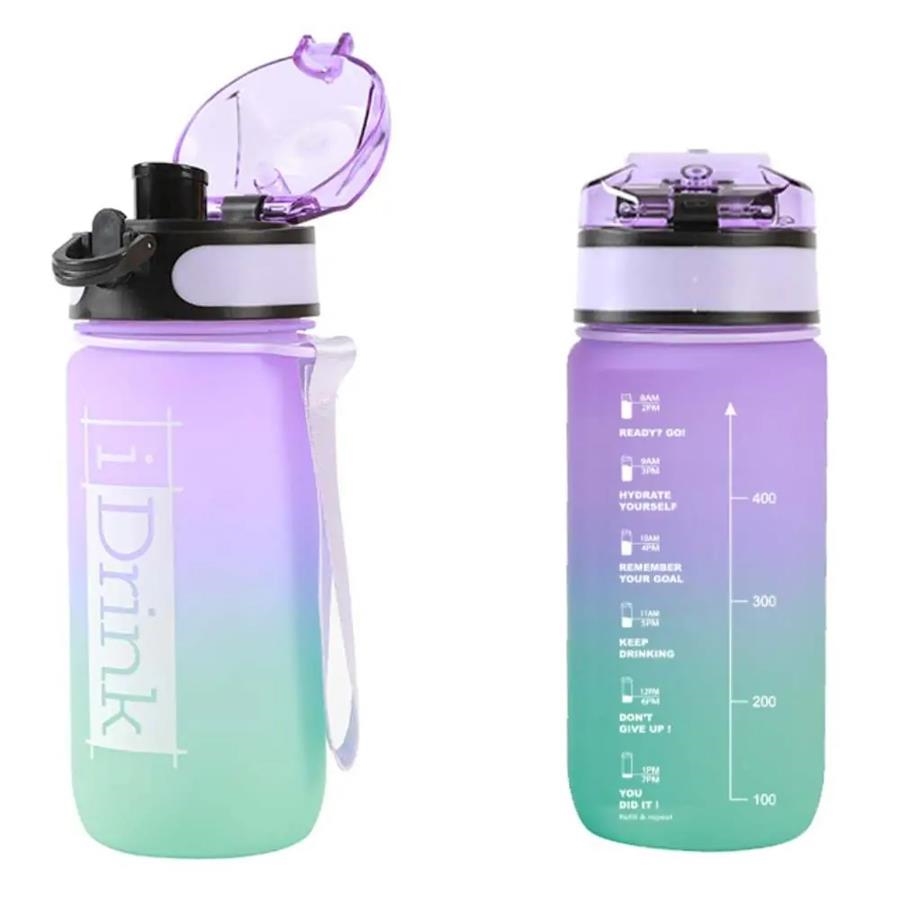 AMPOLLA PLÀSTIC IDRINK LILA I VERD | 8059037077709 | ID2120 | Llibreria La Gralla | Llibreria online de Granollers