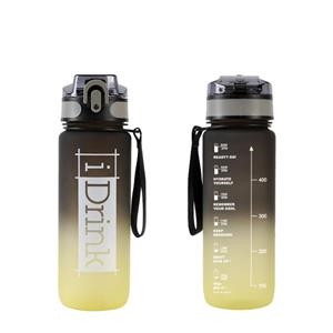 AMPOLLA PLÀSTIC IDRINK 750ML NEGRE I GROC | 8059037077808 | ID2130 | Llibreria La Gralla | Llibreria online de Granollers