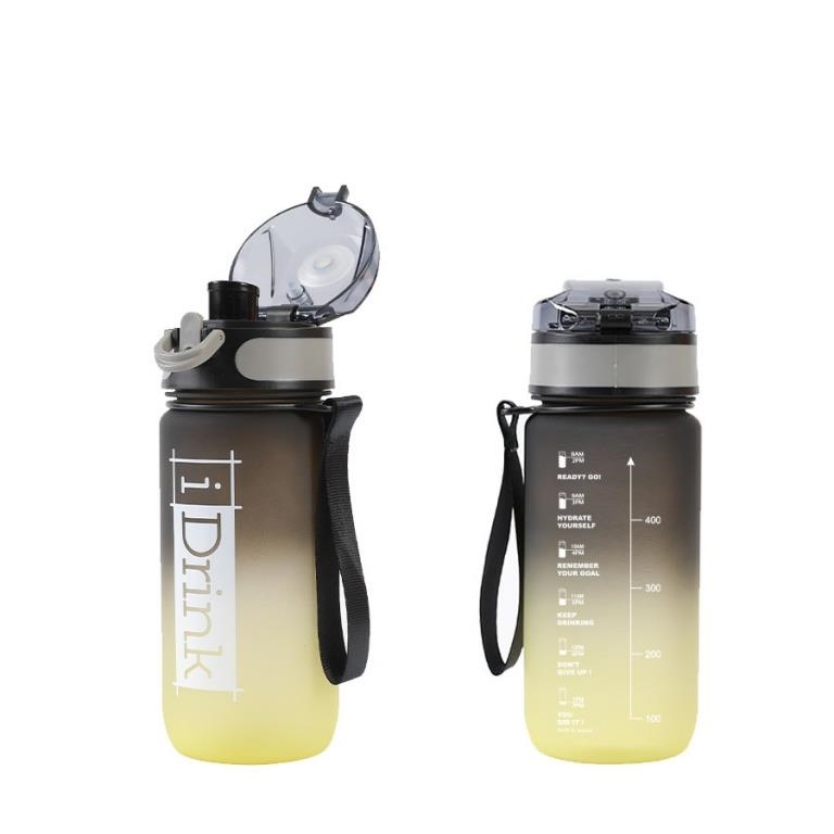 AMPOLLA PLÀSTIC IDRINK NEGRE I GROC | 8059037077792 | ID2129 | Llibreria La Gralla | Llibreria online de Granollers