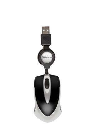 RATOLÍ VERBATIM MINI 1000PP CABLE USB NEGRE | 023942490203 | Llibreria La Gralla | Librería online de Granollers