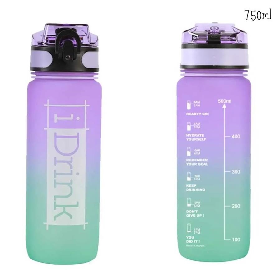 AMPOLLA PLÀSTIC IDRINK 750ML LILA I VERD BLAVOS | 8059037077716 | ID2121 | Llibreria La Gralla | Llibreria online de Granollers