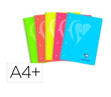 LLIBRETA A4 CLAIREFONTAINE QUADRES 5X5 NEON | 3037925987236 | 598723C | Llibreria La Gralla | Librería online de Granollers