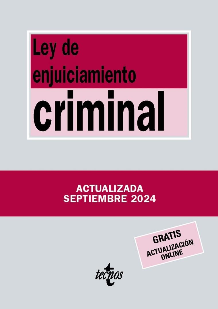 LEY DE ENJUICIAMIENTO CRIMINAL | 9788430991099 | EDITORIAL TECNOS | Llibreria La Gralla | Librería online de Granollers