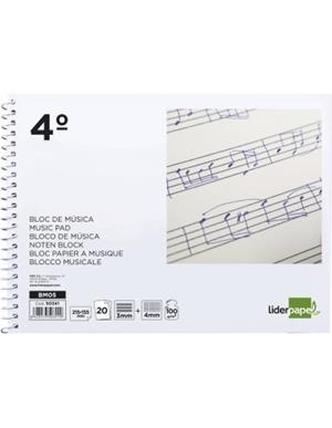 LLIBRETA A5 LIDERPAPEL MUSICA CANT APAISAT 4MM | 8423473503410 | 50341 | Llibreria La Gralla | Llibreria online de Granollers