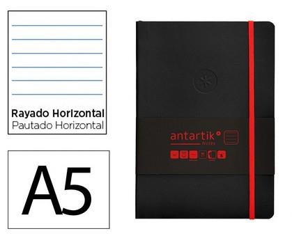LLIBRETA A5 ANTARTIK RATLLES TT 100F 80 GR NEGRE VERMELL | 8423473080492 | 170170 | Llibreria La Gralla | Librería online de Granollers
