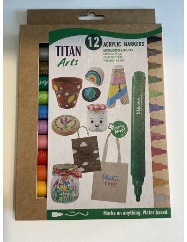 RETOLADORS ACRILICS 12 UN TITAN ARTS 2MM | 8712079536886 | 130600012 | Llibreria La Gralla | Librería online de Granollers