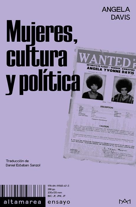 MUJERES, CULTURA Y POLÍTICA | 9788419583673 | DAVIS, ANGELA | Llibreria La Gralla | Librería online de Granollers