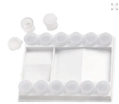 PALETA PLASTIC 12 GODETS AMB TAP | 3660310075333 | 461006100 | Llibreria La Gralla | Llibreria online de Granollers