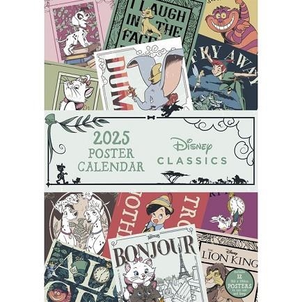 CALENDARIO POSTER 2025 DISNEY CLASICOS 29,7X42 | 9781804231760 | TENEUES | Llibreria La Gralla | Llibreria online de Granollers