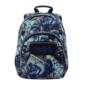 MOTXILLA TOTTO GOMMAS ESTAMPADA COTXES BLAVA | 7704758933674 | TOTMA04ECO0182426J6YY | Llibreria La Gralla | Librería online de Granollers