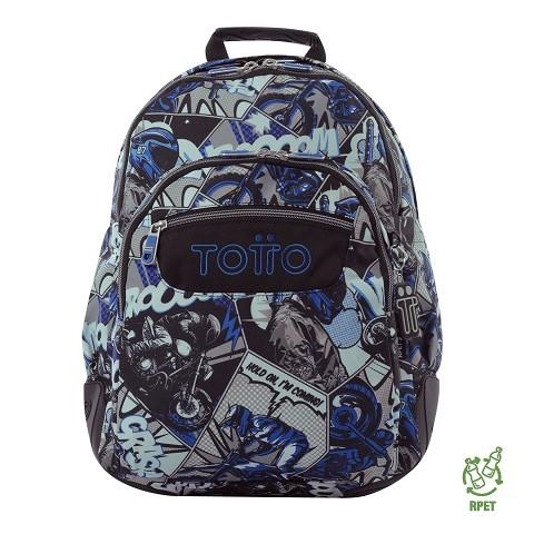 MOTXILLA TOTTO RAYOL ESTAMPADA MOTOS BLAVA/BLANCA | 7704758951685 | TOTMA04ECOO22426N6YY | Llibreria La Gralla | Llibreria online de Granollers