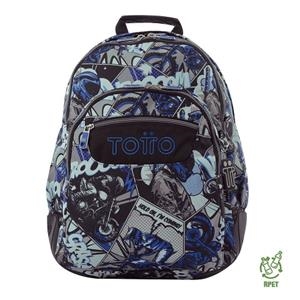 MOTXILLA TOTTO RAYOL ESTAMPADA MOTOS BLAVA/BLANCA | 7704758951685 | TOTMA04ECOO22426N6YY | Llibreria La Gralla | Librería online de Granollers