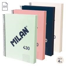 LLIBRETA A5 MILAN 430 LLISA 80 F 95GR COLORS | 8411574110354 | 57151E80X4 | Llibreria La Gralla | Llibreria online de Granollers