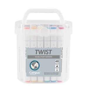 ESTOIG RETOLADORS CAMPUS DUO TWIST TINTA PERMANENT 48 UN | 8426307336123 | M14993 | Llibreria La Gralla | Llibreria online de Granollers