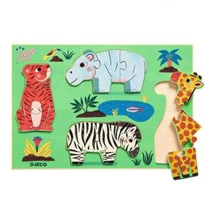 PUUZLE ENCAIXABLE COUCOU TIGRE | 3070900012646 | DJECO | Llibreria La Gralla | Librería online de Granollers