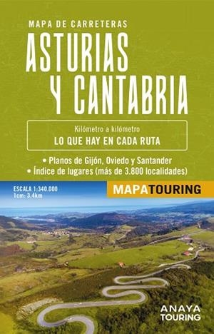 ASTURIAS Y CANTABRIA. MAPA DE CARRETERAS 2025 | 9788491588597 | ANAYA TOURING | Llibreria La Gralla | Llibreria online de Granollers