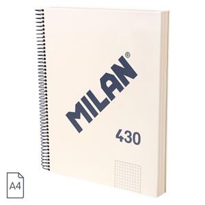 LLIBRETA MILAN 430 QUADRICULA A4 120 F 95 GR BEIX | 8411574108764 | 57143E120BG | Llibreria La Gralla | Librería online de Granollers