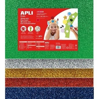 GOMA EVA ASSORTIT PURPURINA 400X600X2MM 5 FULLS | 8410782134367 | 000013436 | Llibreria La Gralla | Librería online de Granollers