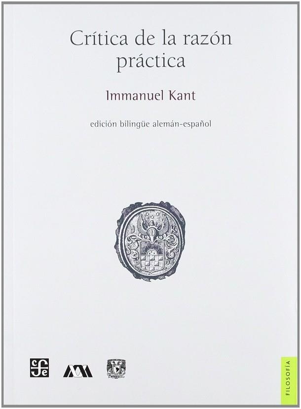 CRÍTICA DE LA RAZÓN PRÁCTICA | 9789681673802 | KANT, IMMANUEL | Llibreria La Gralla | Llibreria online de Granollers