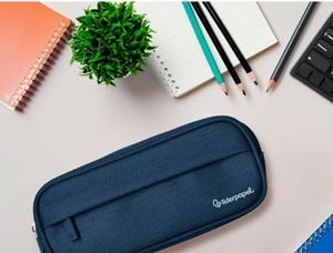 PORTATOT LIDERPAPEL 2 CREMALLERES TELA BLAU | 8423473091009 | 171175 | Llibreria La Gralla | Llibreria online de Granollers